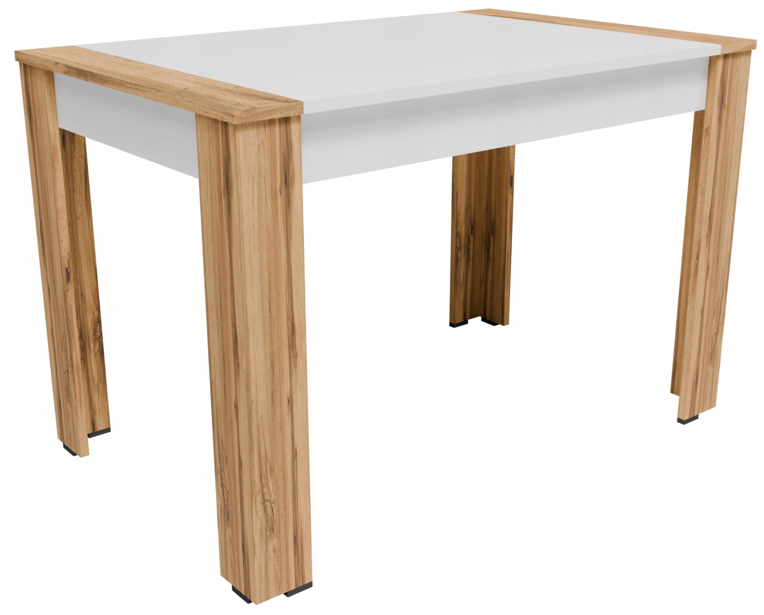 TISCH CR3-VEGA Weiß-Wotan Eiche 110/60/75 cm - Eiche Wotan/Weiß, Holzwerkstoff (60/110.4/75cm)