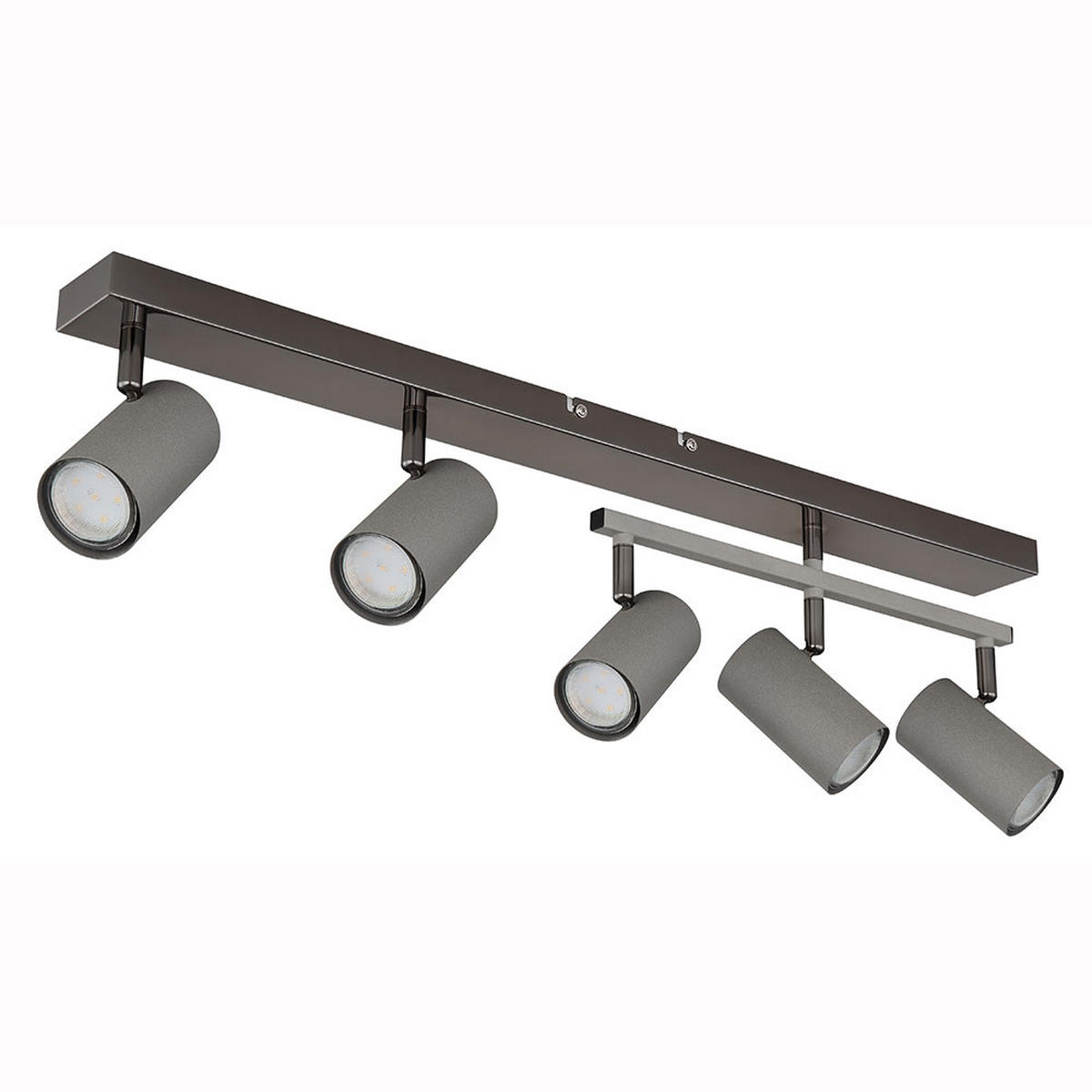 DECKENLEUCHTE Robby Grau Schwarz - Grau, Metall (70/35/17cm) - Globo Lighting