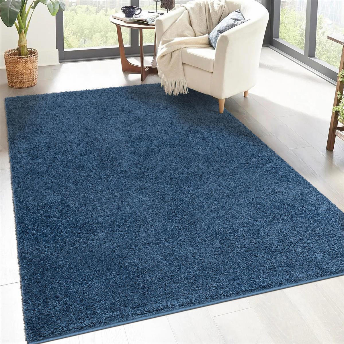 HOCHFLOR-TEPPICH City Shaggy 500 Blau 200x290 cm - Blau, Textil (200/290cm) - carpet city