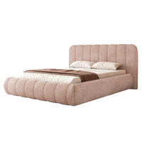 POLSTERBETT Gallo 160x200 cm Rosa Chenille – (Doppelbett mit Bettkasten, Lattenrost, voluminöses Kopfteil) - Rosa, Holz/Holzwerkstoff (160/200cm) - Ravio