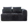 2-SITZER Sofa Chenille mit Chaiselongue und Seitentaschen 158/90/60 cm Schwarz - Schwarz, Textil (60/158/90cm) - Redom