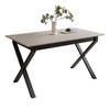 ESSTISCH ARTON II ausziehbarer Tisch 140-195 cm für 6-8 Personen - Beige/Schwarz, Holzwerkstoff/Metall (140/80/77cm) - Lookway
