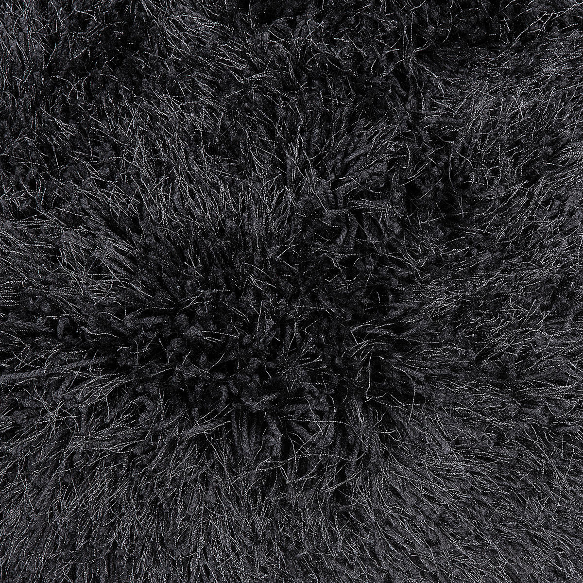 SHAGGY-TEPPICH Cide 140/140 cm - Schwarz, Kunststoff (140/140cm) - Beliani
