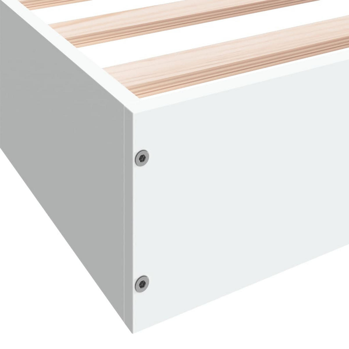 BETTGESTELL Weiss 140/200 Cm Holzwerkstoff - Weiß, Holzwerkstoff (140/200cm) - vidaXL