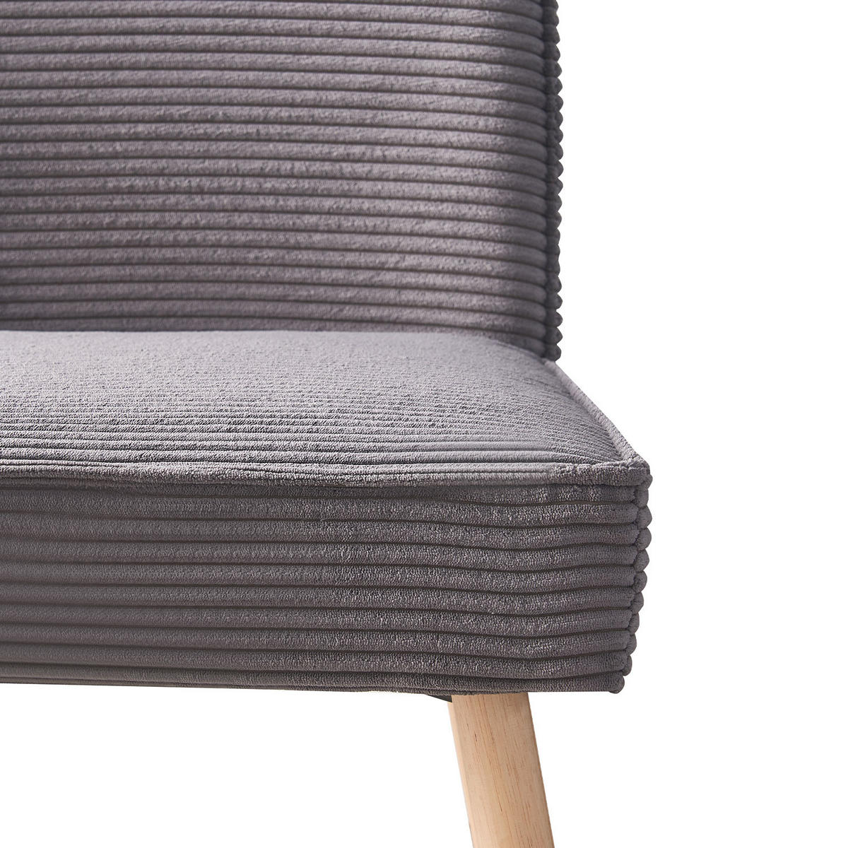 STUHL CEDRIC Anthrazit 2 Stück - Anthrazit, Eichenholz/Textil (49/91/61cm) - B&D Home