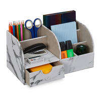 SCHREIBTISCH-ORGANIZER - Multicolor, Holzwerkstoff/Kunststoff (14.5/28/14.5cm) - Relaxdays