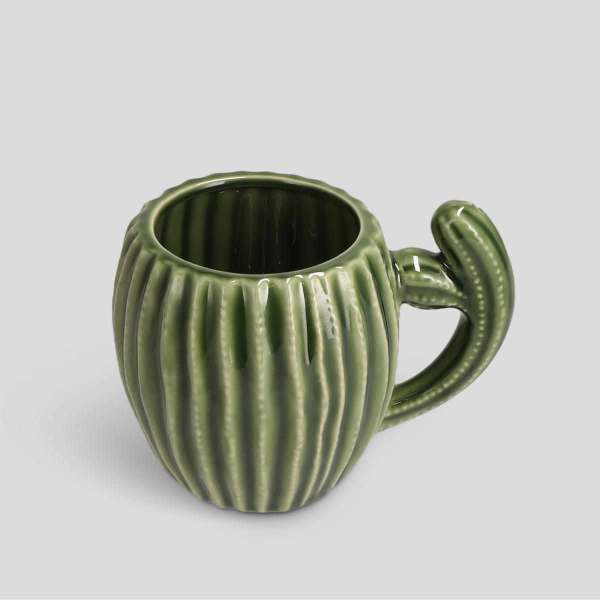BECHER Cacti - Dunkelgrün, Stein (0.43L) - home&you