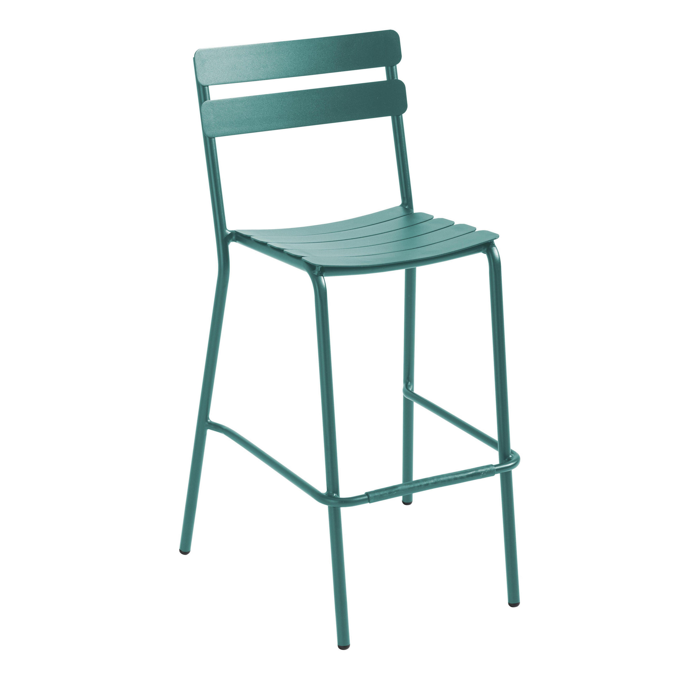 BARHOCKER, Dunkelgrünen - Grün, Metall (56/110/56cm) - Oviala