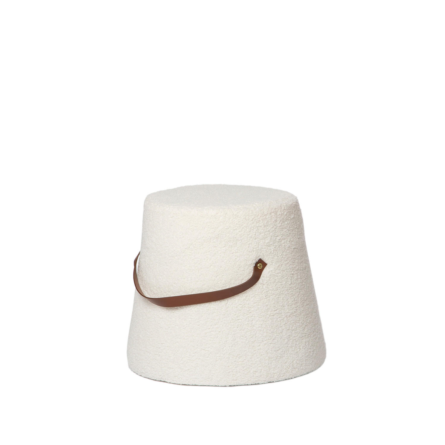 POUF Biko Weiß 42 cm x 36 cm - Weiß, Textil (42/36/42cm)