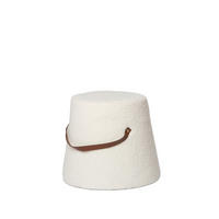 POUF Biko Weiß 42 cm x 36 cm - Weiß, Textil (42/36/42cm)