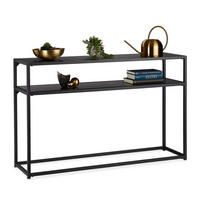 KONSOLENTISCH - Schwarz, Holzwerkstoff/Metall (30/110/70cm) - Relaxdays
