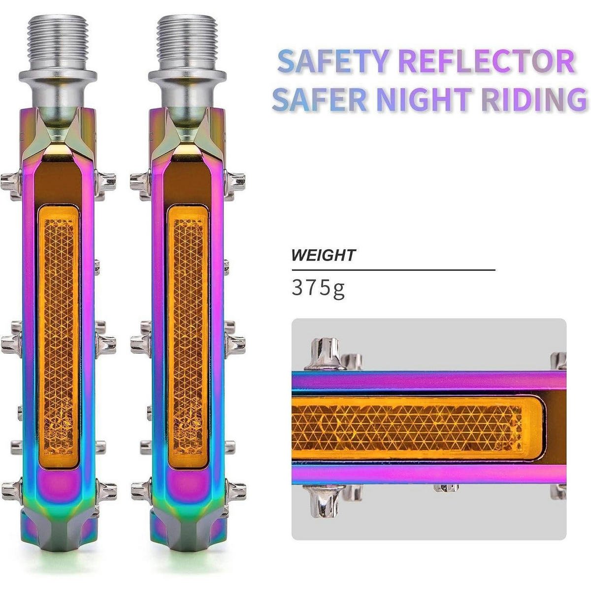 FAHRRADPEDALE Aluminium mit Reflektoren und 3 Lagern - Multicolor, Metall (11.8/1.5/10.1cm)