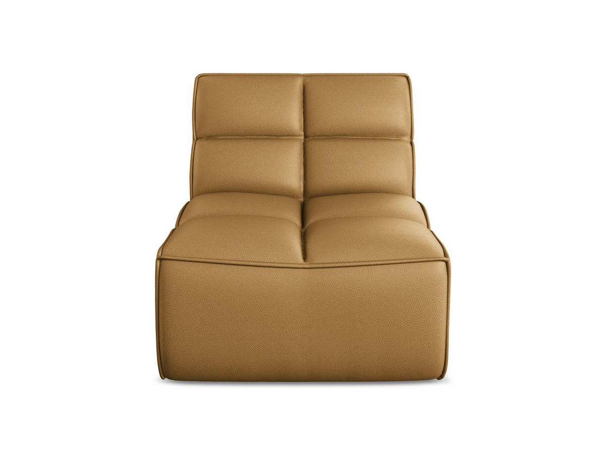 SESSEL Kunstleder Braun - Cognac/Schwarz, Leder/Kunststoff (80/75/93cm) - Makamii