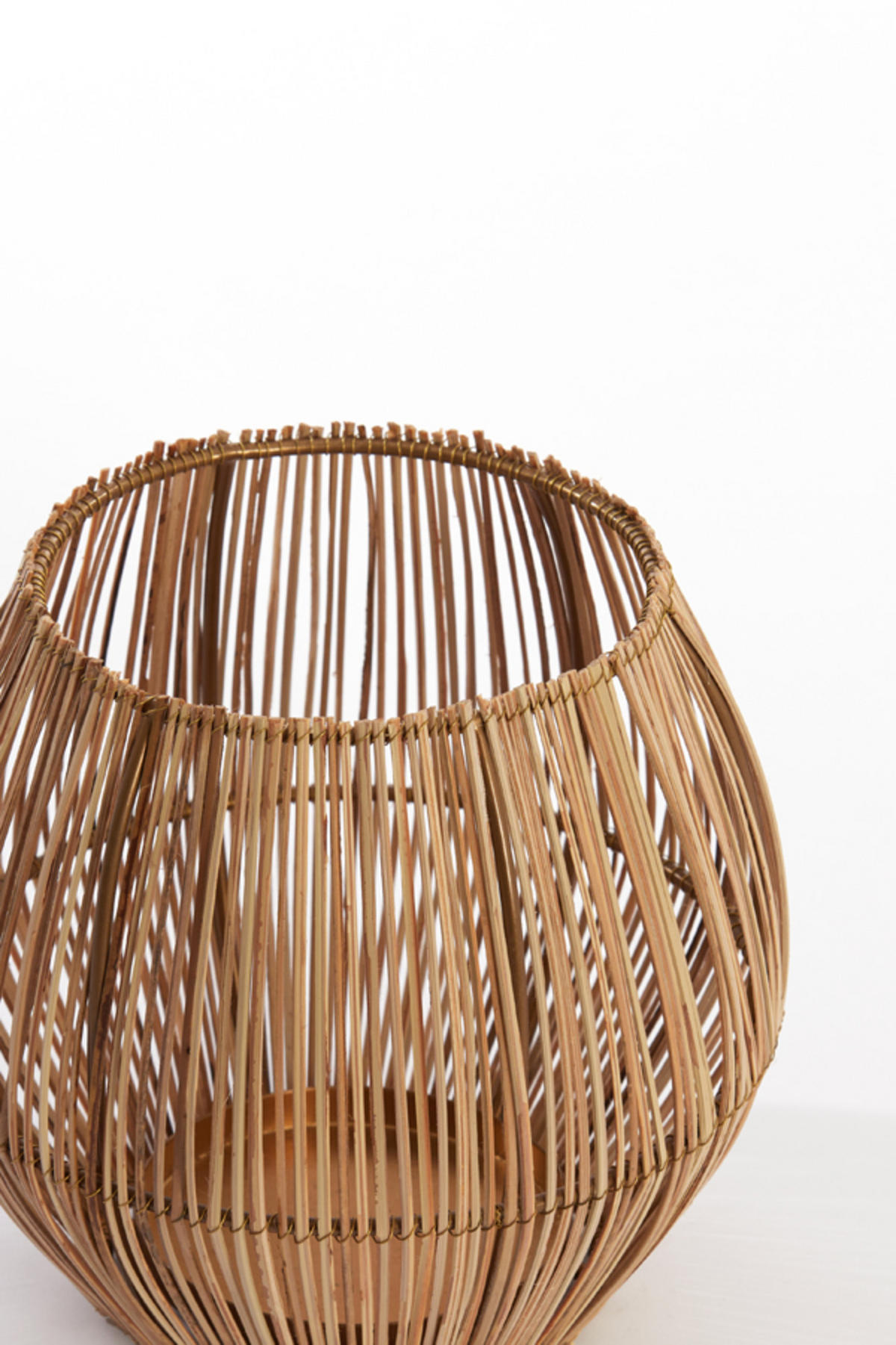 TEELICHT Evisa Braun Ø20/22 cm - Braun, Holz (20/22/20cm) - Light & Living