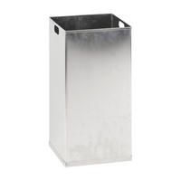 MÜLLEIMER Feuerfest 55 Liter 50x26x26 cm AlumInium & Silber - Silberfarben, Metall (26/50/26cm) - PROREGAL