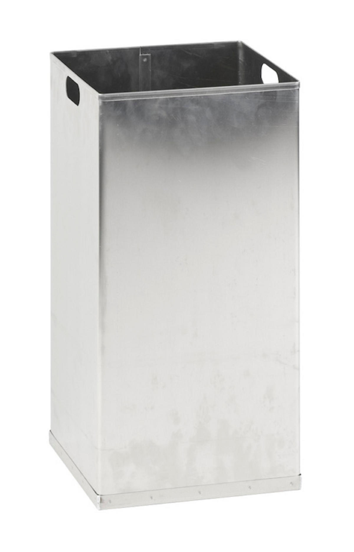 MÜLLEIMER Feuerfest 55 Liter 50x26x26 cm AlumInium & Silber - Silberfarben, Metall (26/50/26cm) - PROREGAL