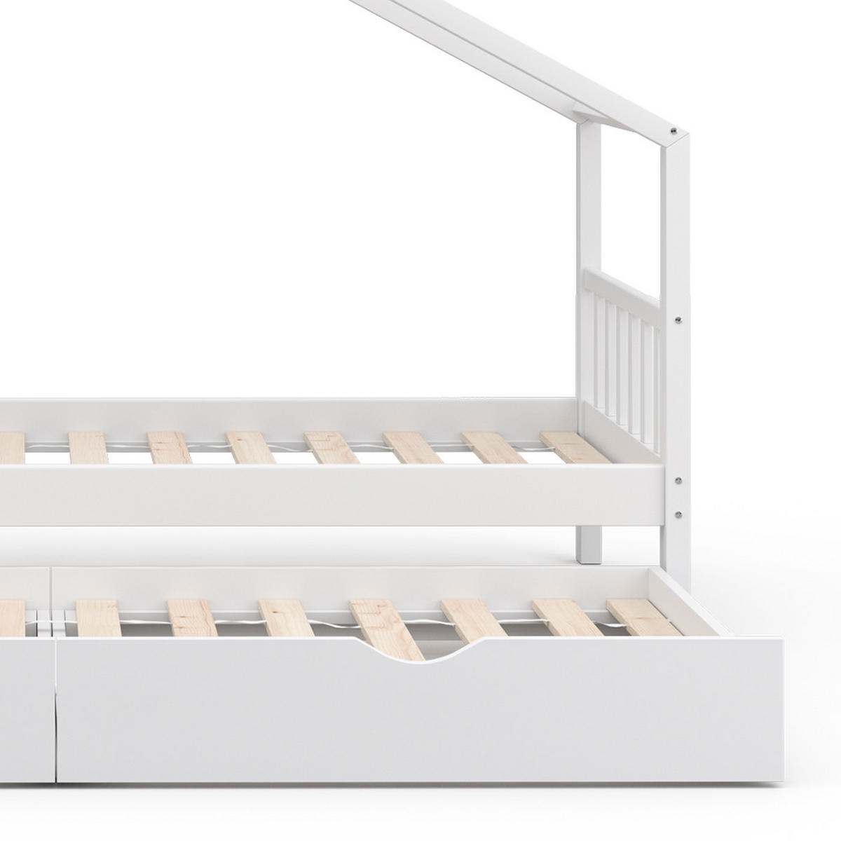 DOMEČKOVÁ POSTEL Design Bílá - bílá, dřevo (90/200cm) - VitaliSpa