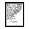 POSTER Barcelona Stadtkarte – Nordisch A4 Rahmenlos - Klar, Papier (29.7/5/21cm) - Nacnic