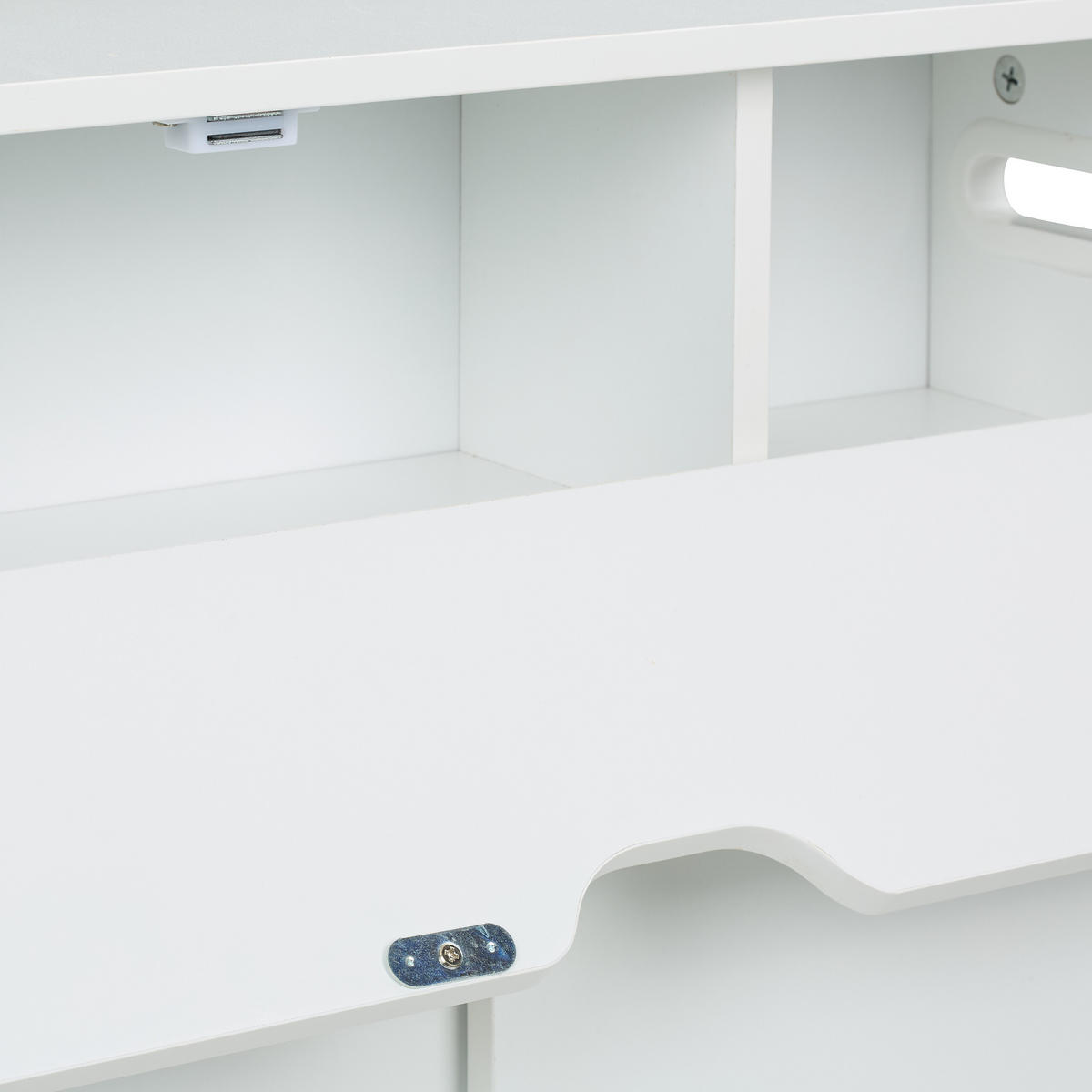 NISCHENWAGEN - Weiß, Holzwerkstoff/Kunststoff (52/67/17cm) - Relaxdays