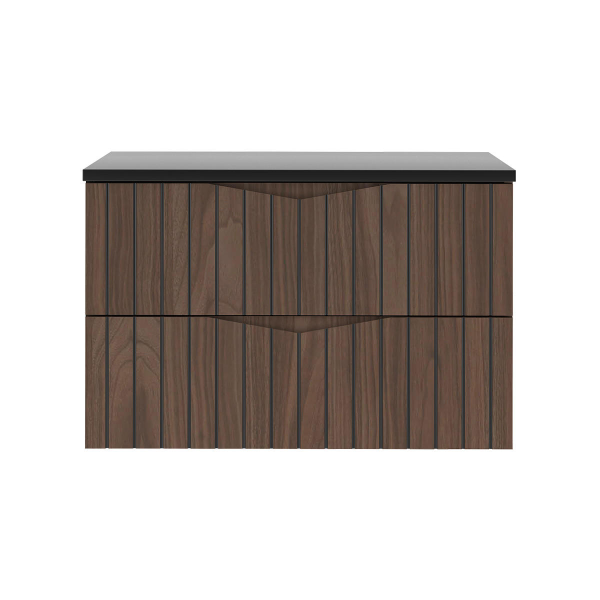 WASCHTISCHUNTERSCHRANK 80.6cm Siena Holz und Schwarz - Schwarz, Holzwerkstoff (80.6/52.2/46.5cm) - Petits-meubles