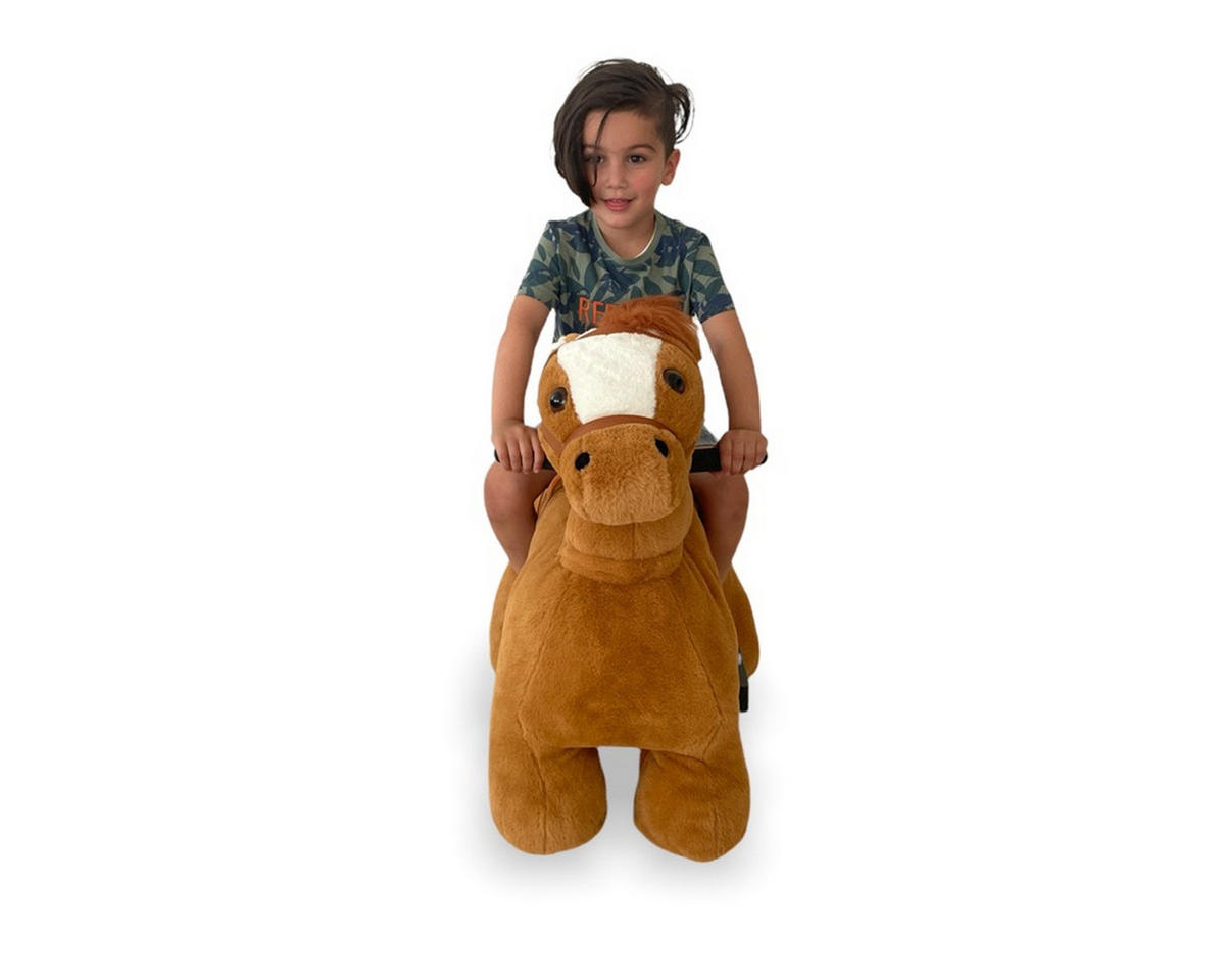 REITPFERD Jolly braun - Braun, Kunststoff (80/48/75cm) - TPFLiving