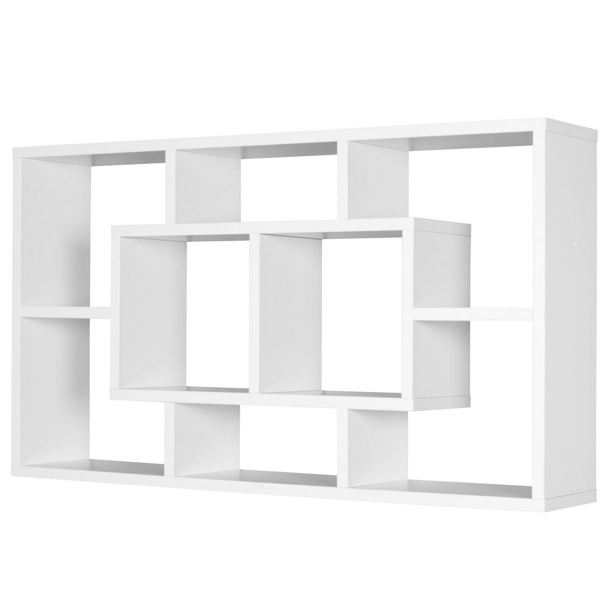 WANDREGAL RUR MDF Melaminbeschichtet Modern, Weiß 85x16x48 cm - Weiß, Holz (85/48/16cm) - KADIMA DESIGN