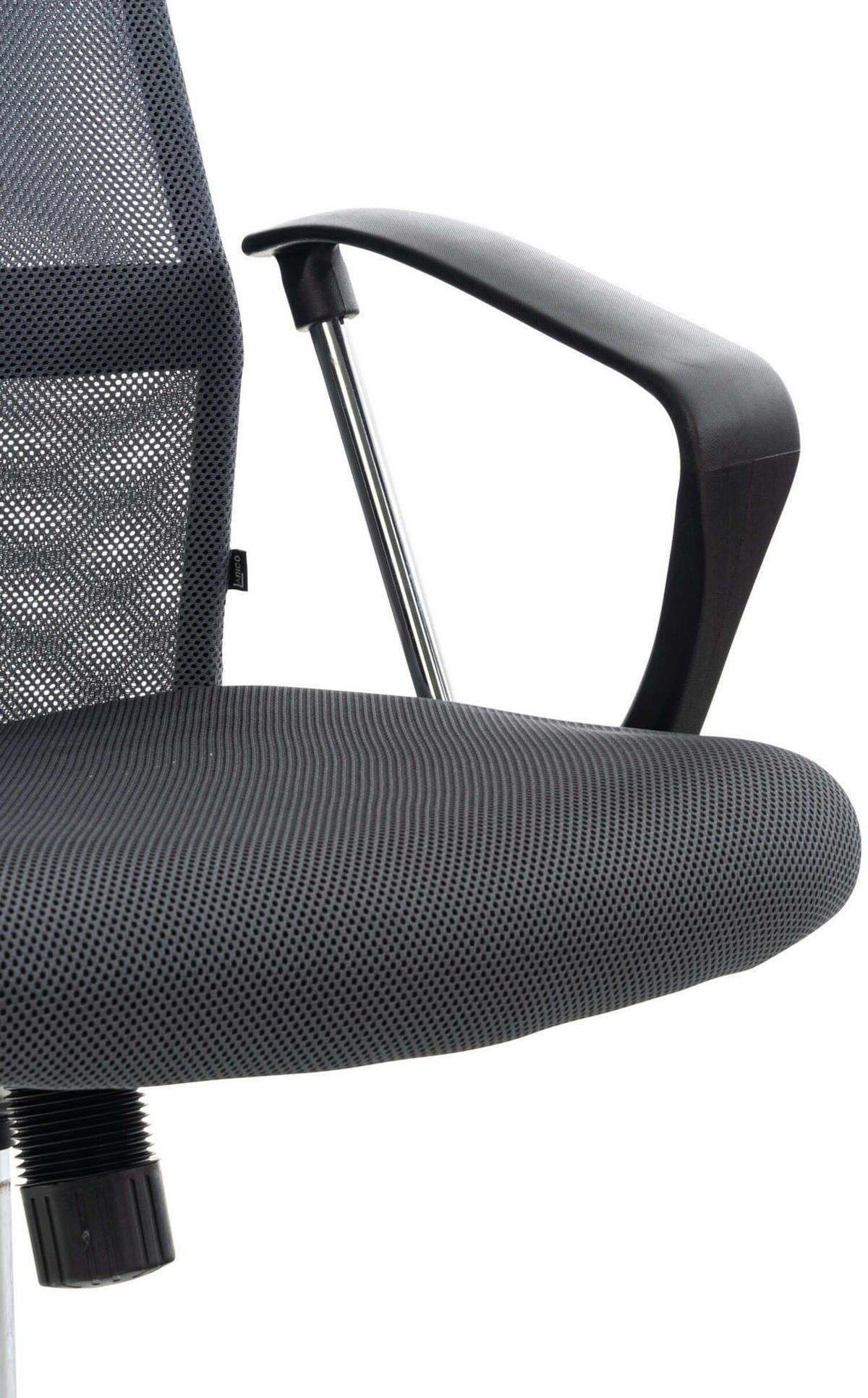 BÜROSTUHL Waterloo, Kunstleder Grau - Grau, Textil/Metall (60/118/53cm) - TPFLiving
