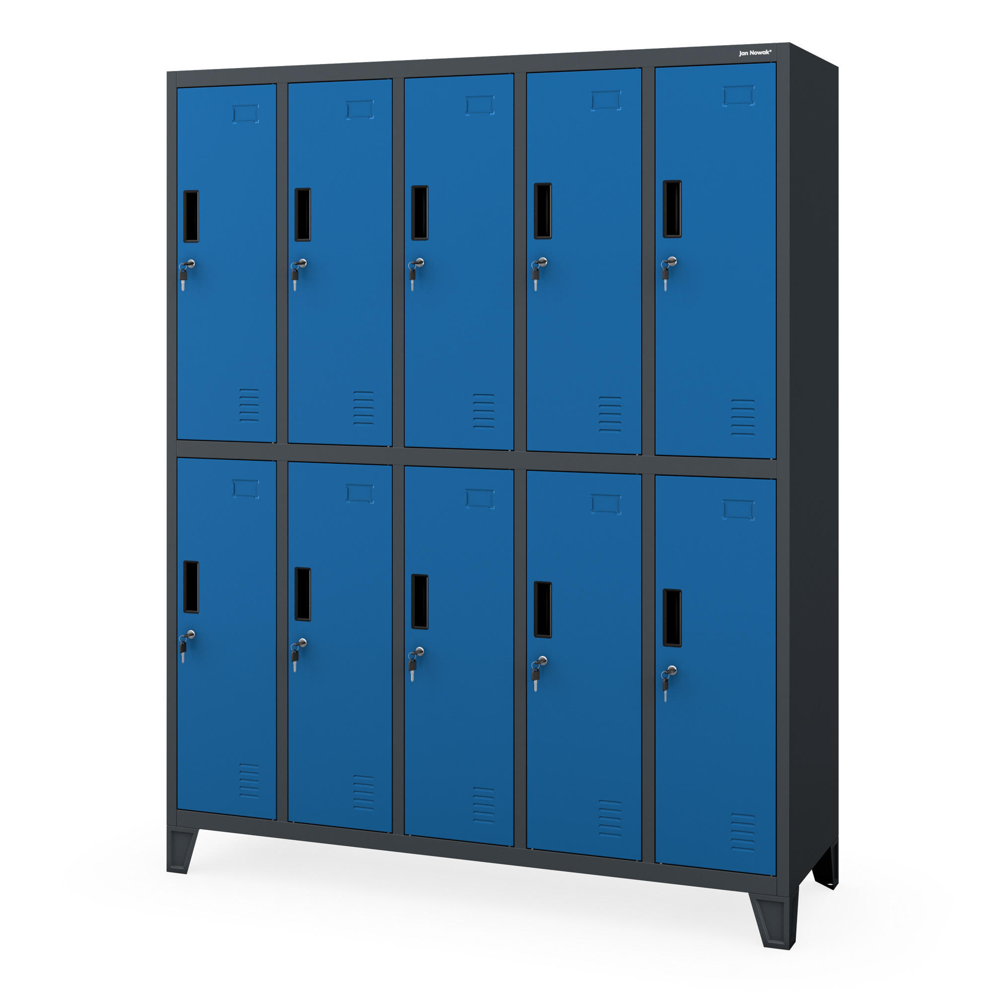 Jan Nowak Schliessfachschrank Blau 136x172x45 cm