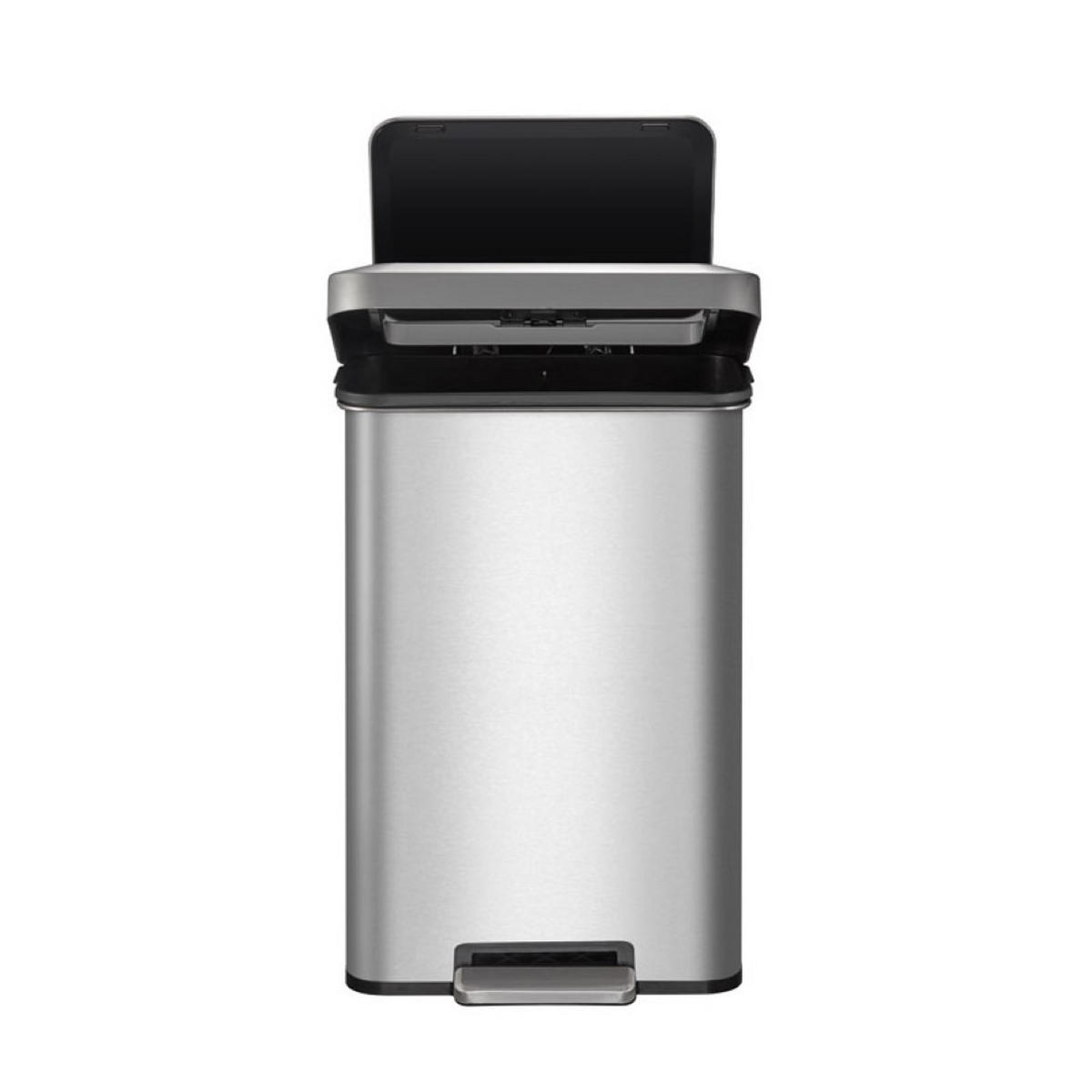 MÜLLEIMER Rechteckiger Aus Gebürstetem Edelstahl 45 Liter Silber - Silberfarben, Metall (43.5/65.2/33.5cm) - PROREGAL