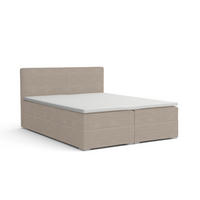 BOXBETT LON III 200/200 in Cord Beige H3 - Beige, Holz/Holzwerkstoff (200/200cm) - Deine Möbel 24