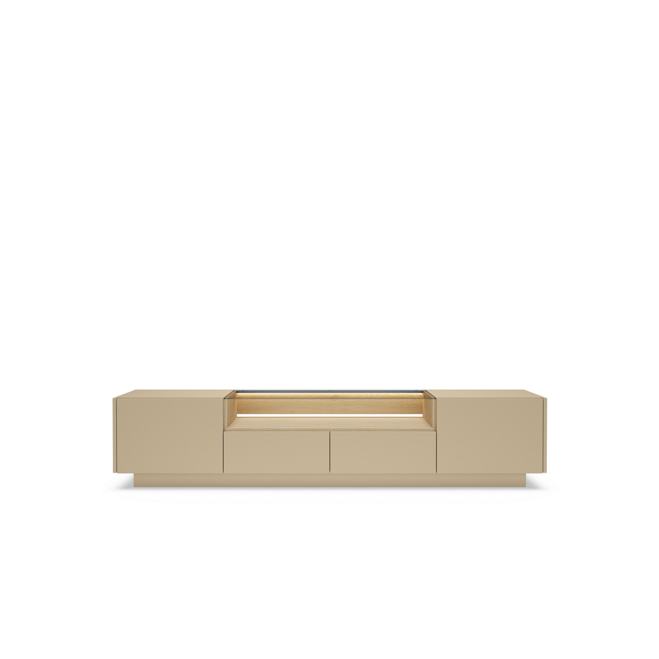 LOWBOARD PORTA 203/43,4/39,5 cm, Beige - Beige, Holzwerkstoff (203/43.4/39.5cm) - MASSENO