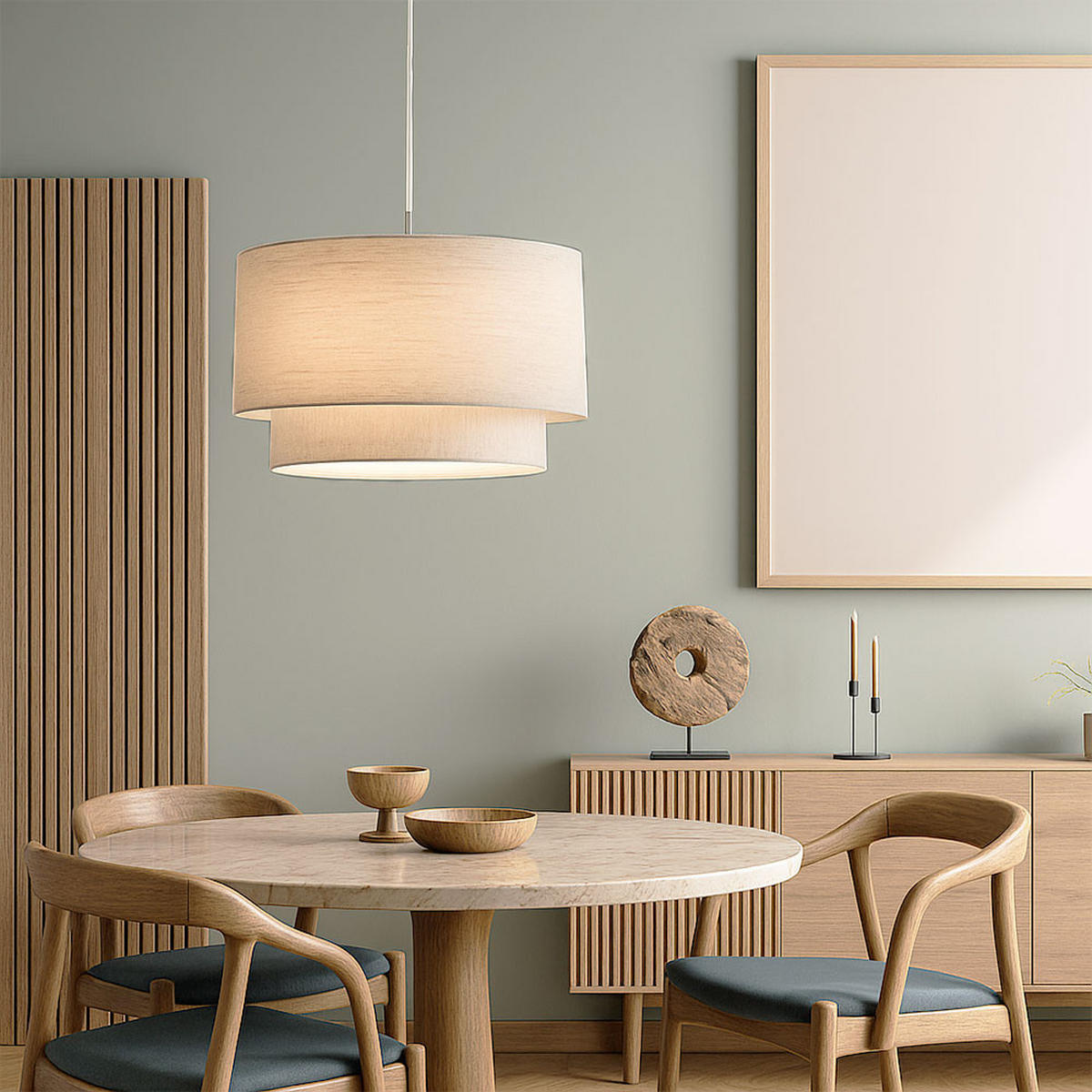 LED HÄNGELEUCHTE LEE Metall Beige - Beige, Metall (40/40/150cm) - Nowa