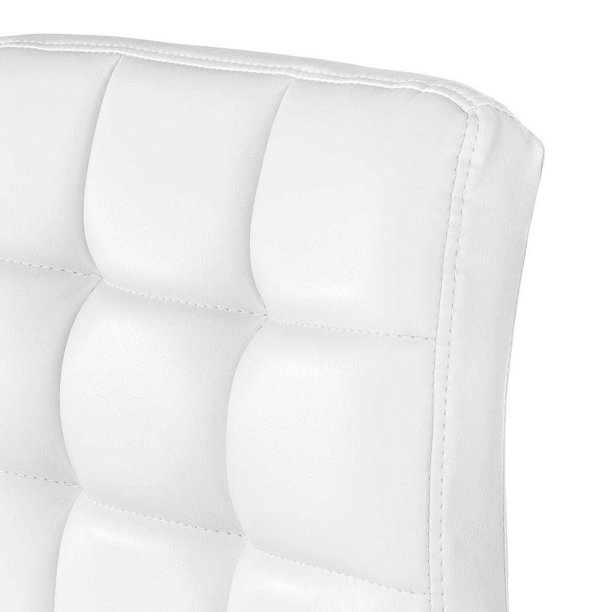 BARHOCKER - Chromfarben/Weiß, Kunststoff/Metall (46/97/50cm) - home24