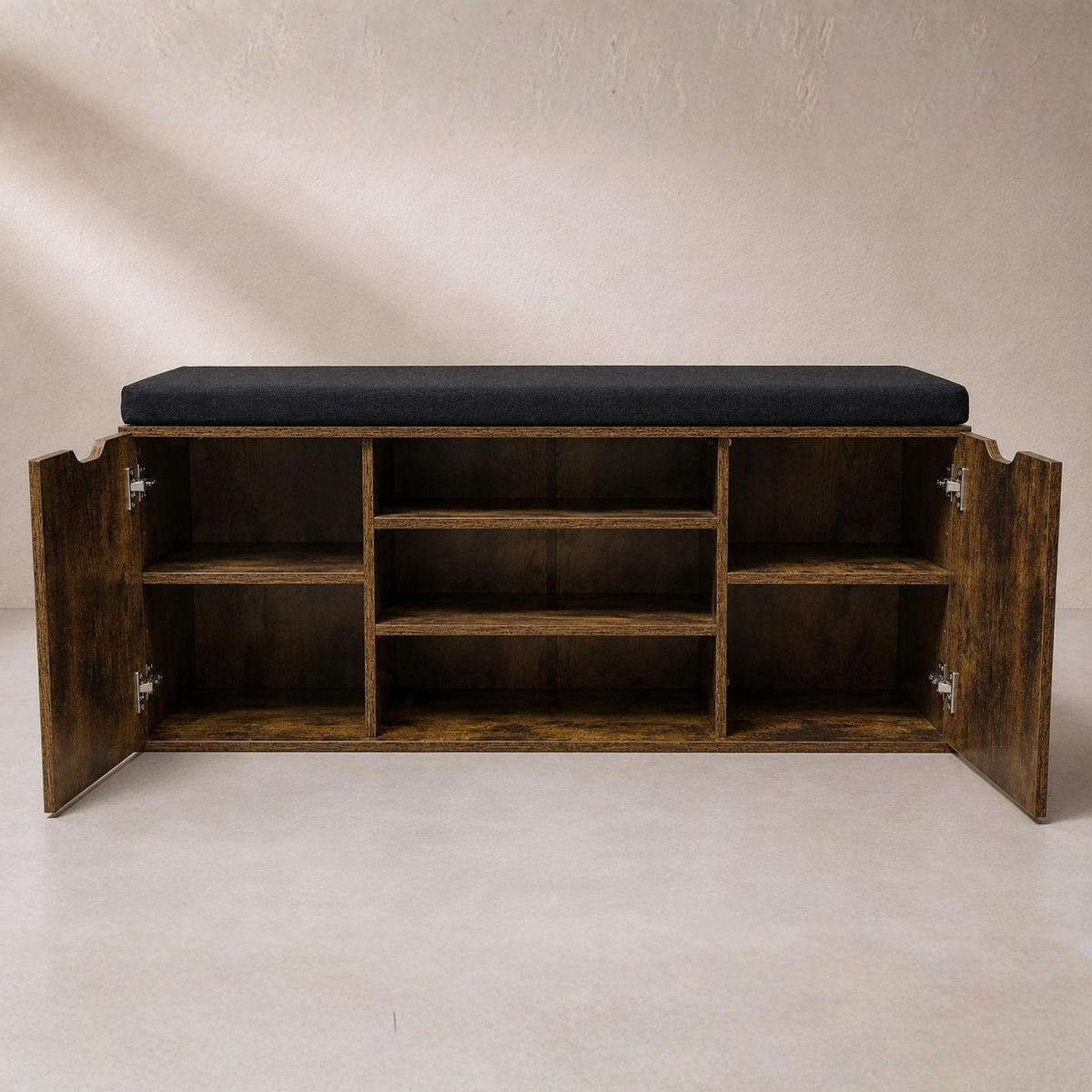 SCHUHSCHRANK mit Sitzfläche Porta 103/30/46 cm - Braun, Holzwerkstoff (30/46/103cm) - BOXIMO