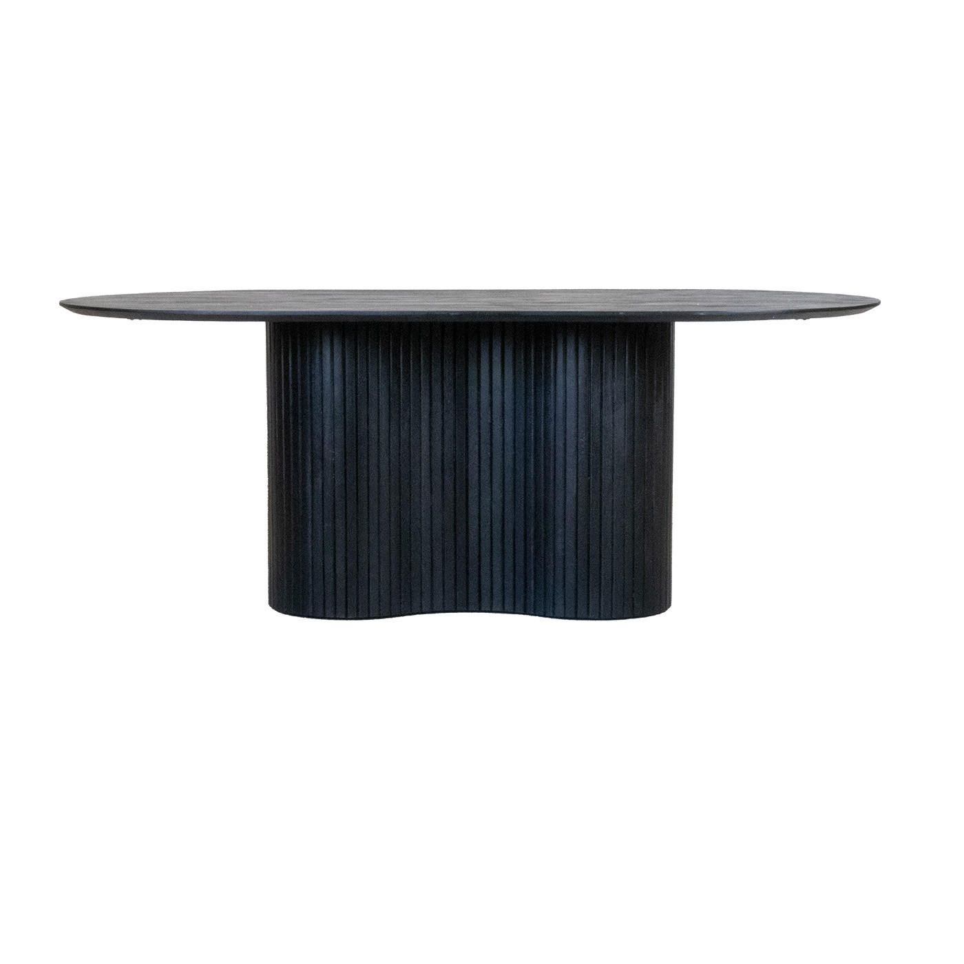 ESSTISCH oval aus Holz 200cm, schwarz - Schwarz, Holz (200/100/77cm) - Giga Meubel