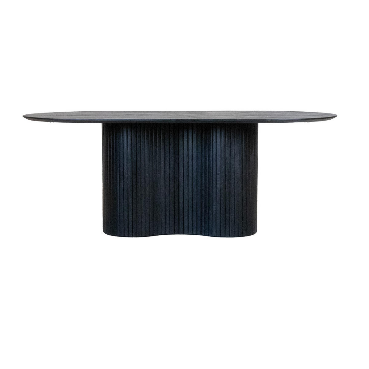 ESSTISCH oval aus Holz 200cm, schwarz - Schwarz, Holz (200/100/77cm) - Giga Meubel