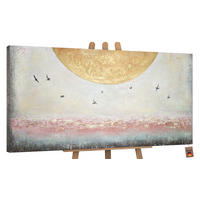 GEMÄLDE Sonnenenergie auf Keilrahmen 100x50 cm - Goldfarben, Holz (100/50cm) - YS-art gallery
