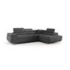 ECKSOFA EMILY mit Schlaffunktion Quelle 92 Rechts - Dunkelgrau, Textil (275/200cm) - Bedante