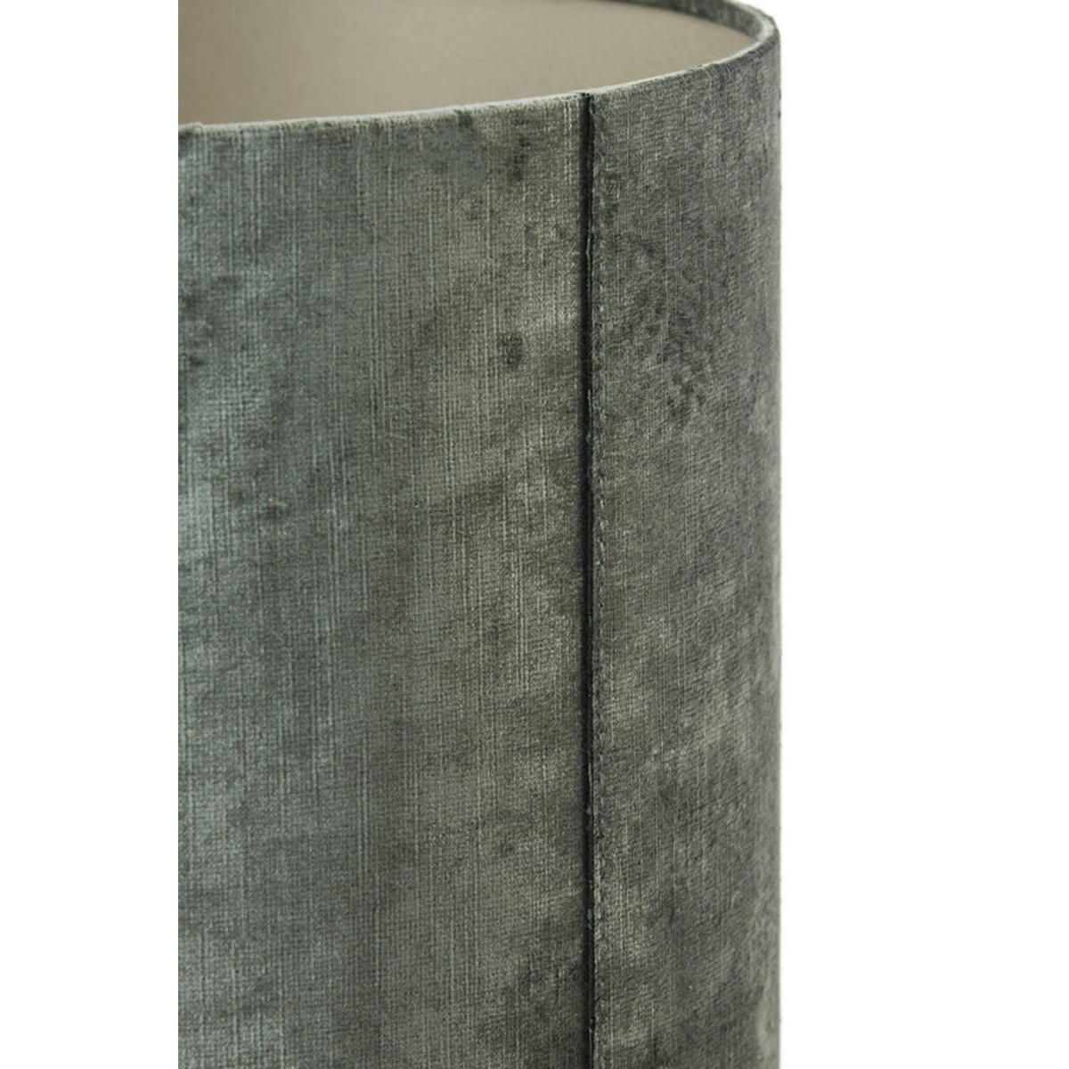 LAMPENSCHIRM GEMSTONE Ø50x38 cm, Samt, Anthrazit - Anthrazit, Textil (50/50/38cm) - Light & Living