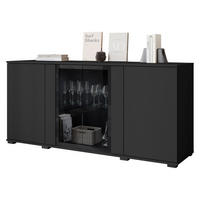KOMMODE Caro SB 154 4D - Schwarz, Holzwerkstoff/Kunststoff (150/70/40cm) - MIRJAN24