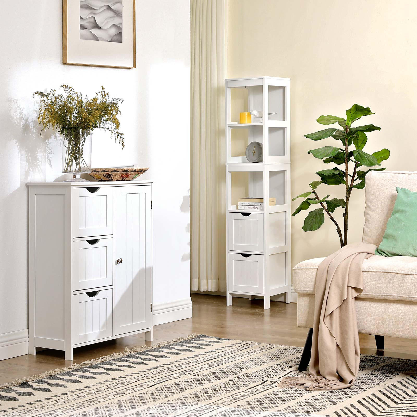 HOCHSCHRANK - Weiß, Holzwerkstoff (30/142/30cm) - Hansiro