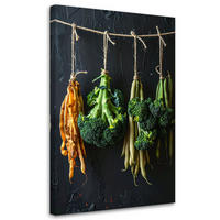 LEINWANDBILD Essen & Trinken 70x100cm - Grün, Textil (70/100cm) - Feeby