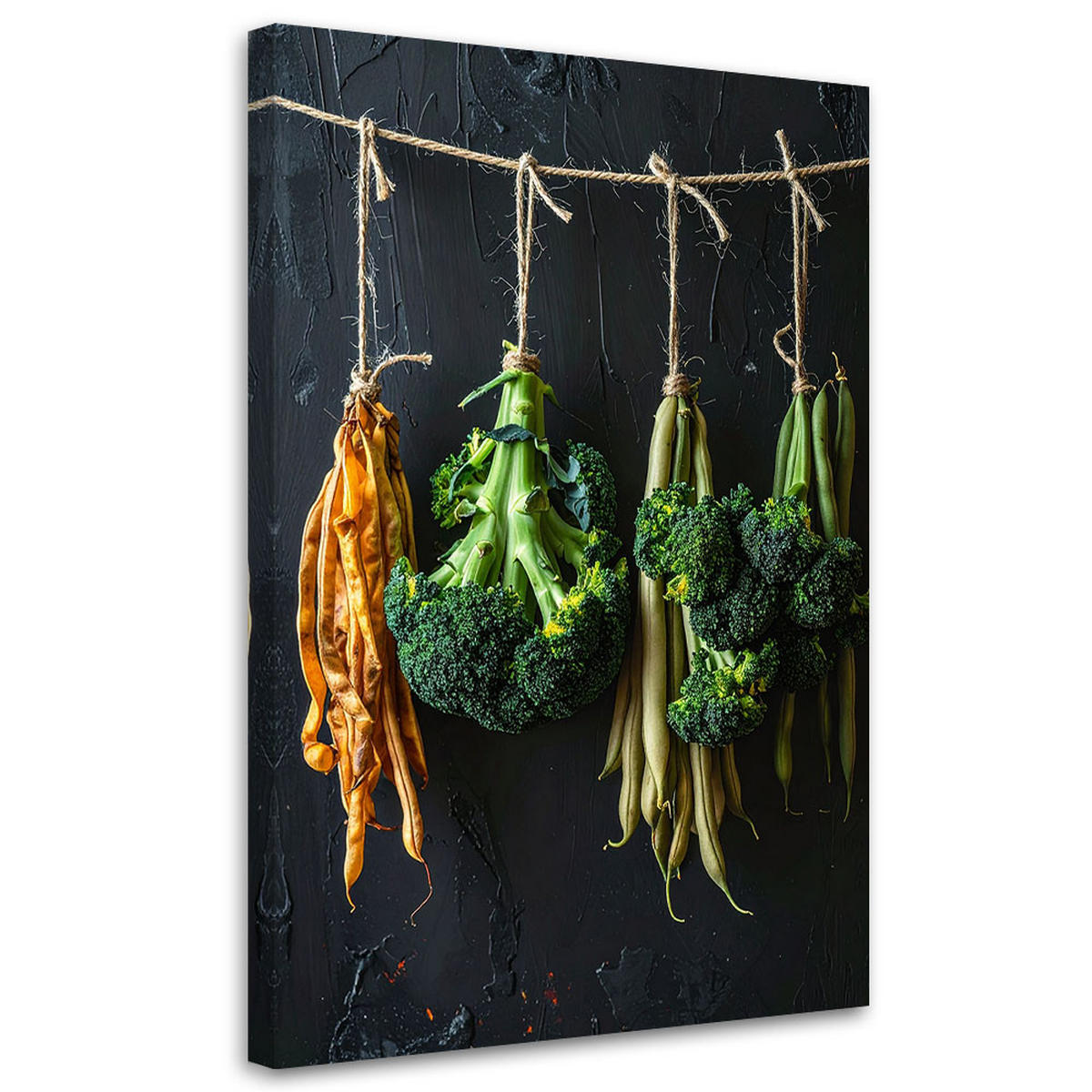 LEINWANDBILD Essen & Trinken 70x100cm - Grün, Textil (70/100cm) - Feeby