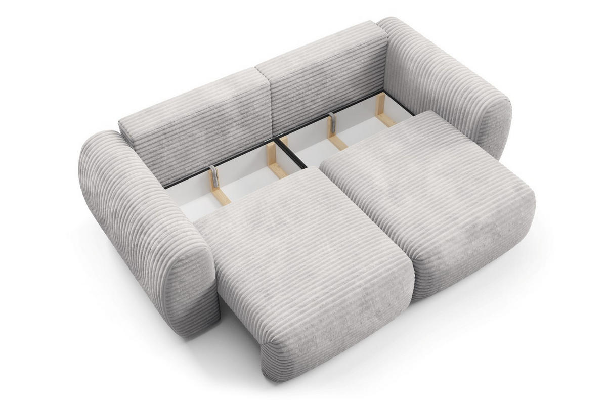 SCHLAFSOFA mit Bettkasten Grau - Schwarz/Grau, Holz/Holzwerkstoff (266/95/110cm) - Furnisell
