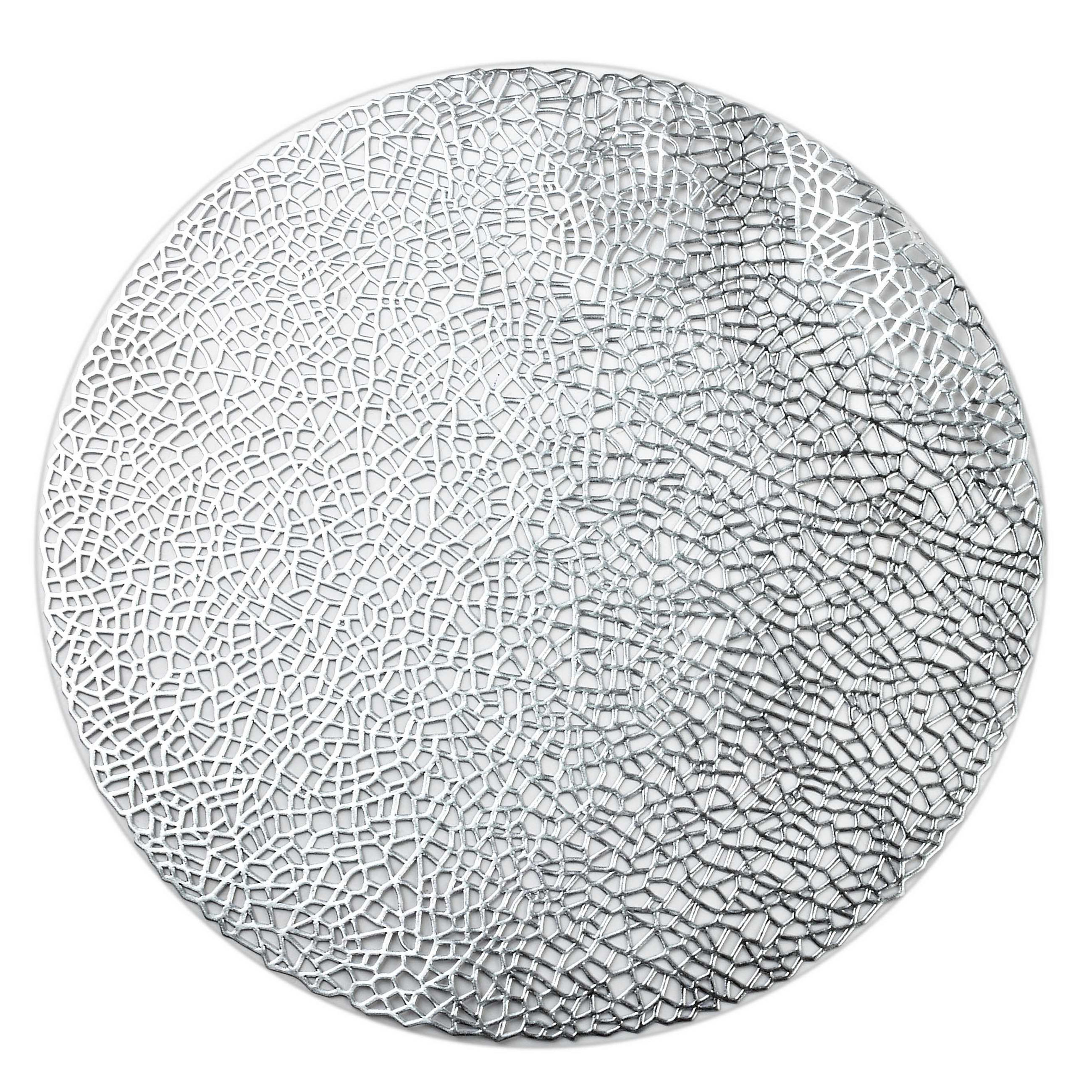 TISCHSET Mandy Silber 38/38/0.2 cm Kunstoff - Silberfarben, Kunststoff (38/38/0.2cm) - Mondex