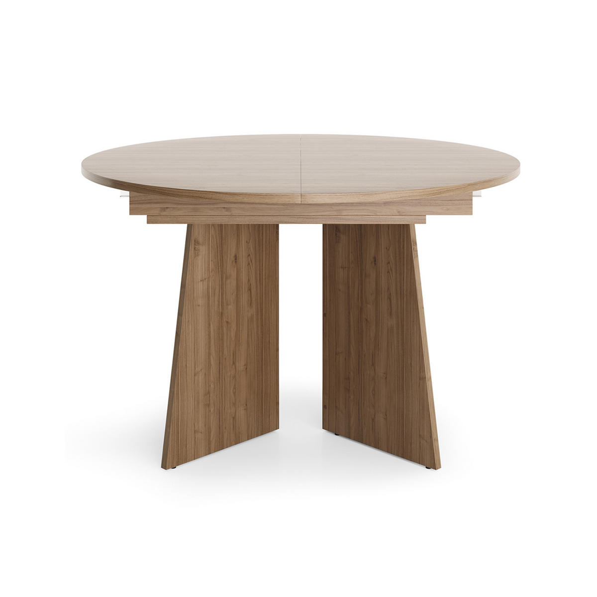 ESSTISCH Aurora 120–160 cm ausziehbar für Esszimmer, Nussbaum - Nussbaumfarben, Holzwerkstoff (120/120/76cm) - Beautysofa