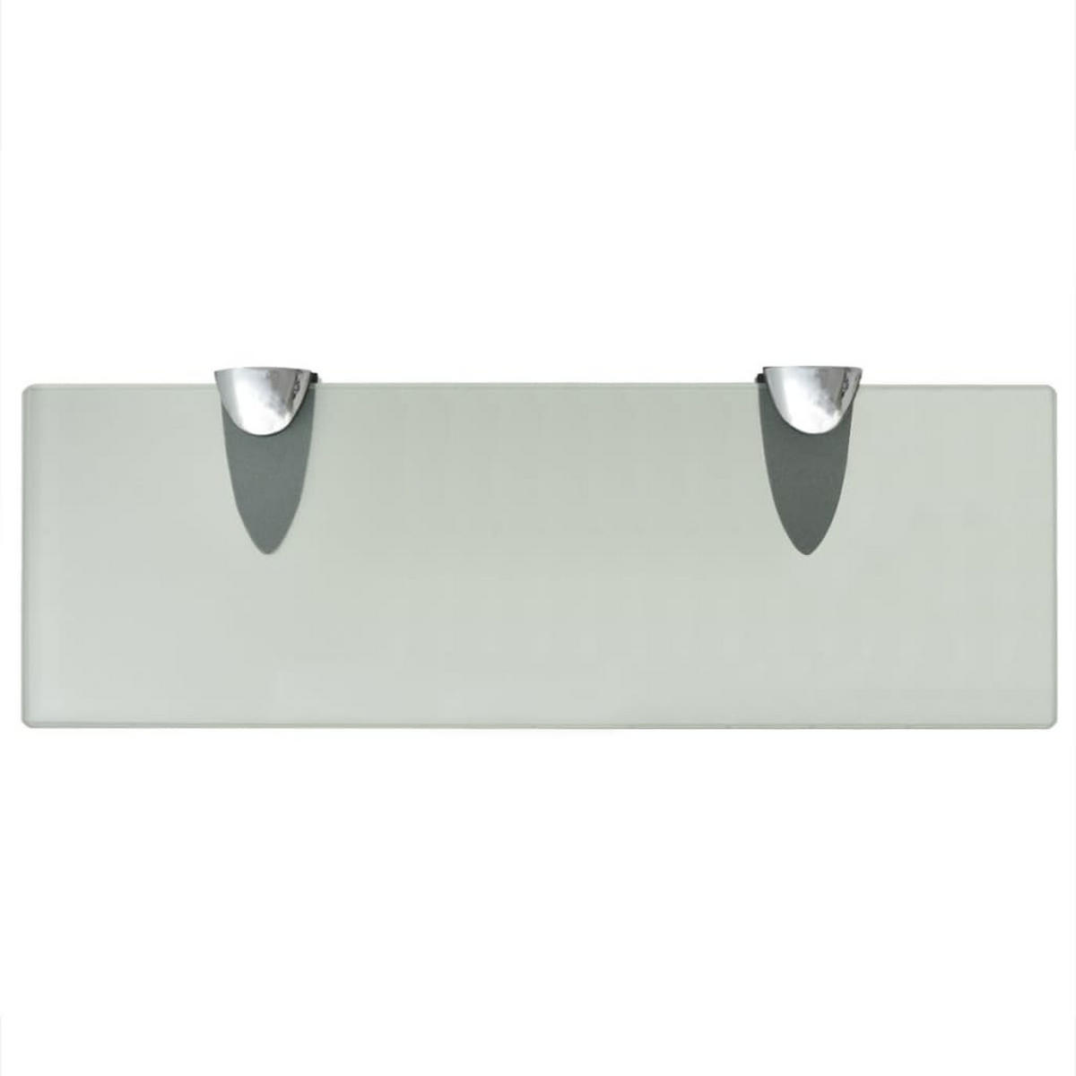 WANDBOARD mit Zink-Legierung Halterungen 30/10/0,8 cm aus Glas Weiß - Weiß, Glas (30/0.8/10cm) - vidaXL