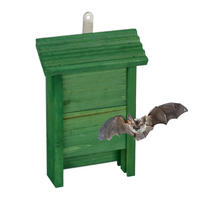 FLEDERMAUSKASTEN - Grün, Holz/Metall (18/29/6cm) - Relaxdays