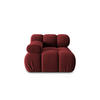 MODUL links Bellis aus Samt dunkelrot - Dunkelrot, Textil (94/70/94cm) - Micadoni