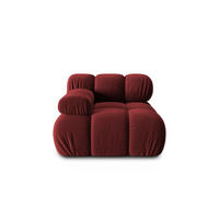 MODUL links Bellis aus Samt dunkelrot - Dunkelrot, Textil (94/70/94cm) - Micadoni
